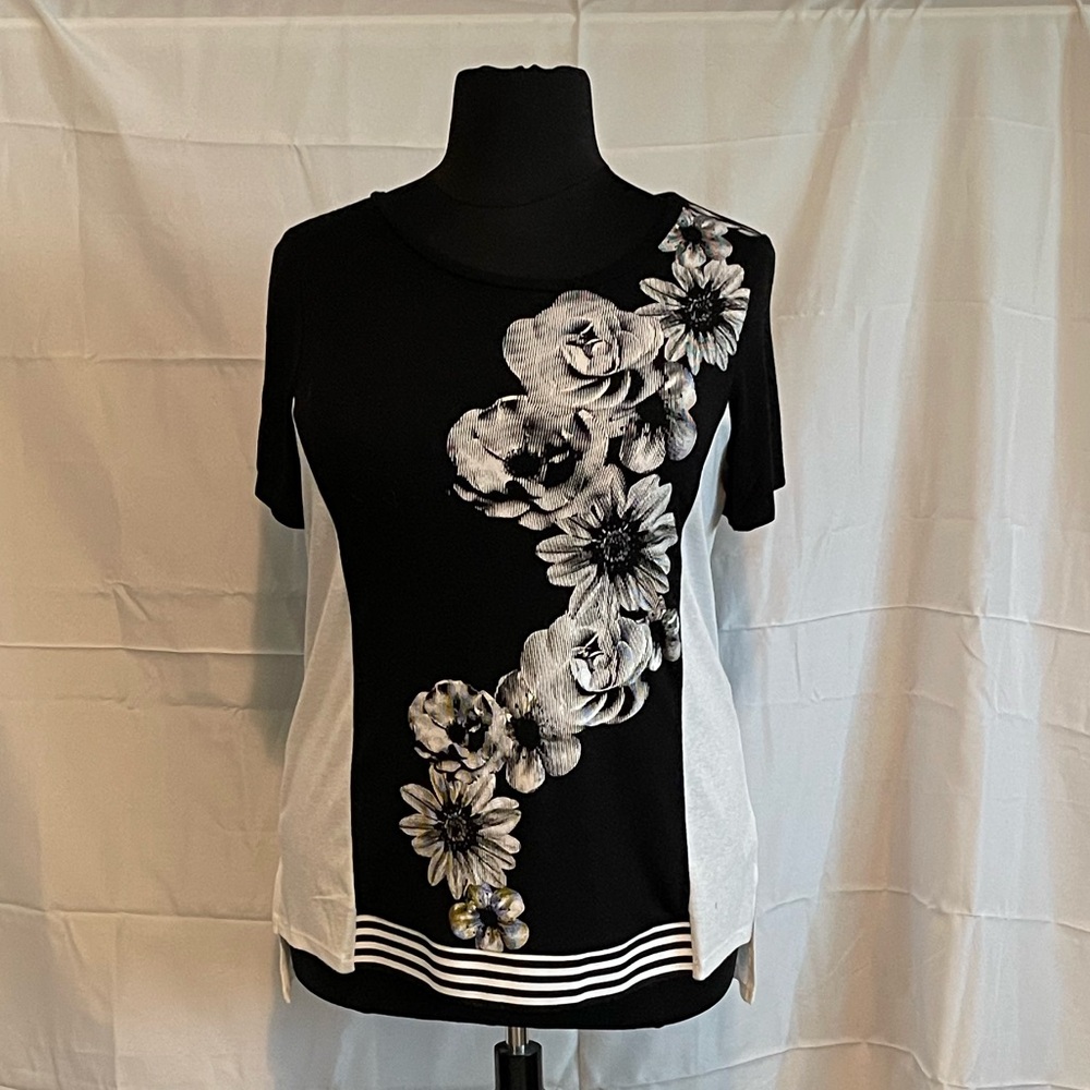 Black/White Floral Shirt